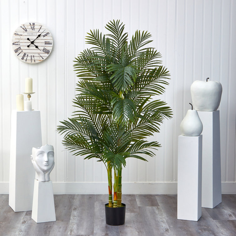 Beachcrest Home Artificial Palm Tree in Planter & Reviews Wayfair